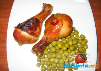Рецепт: Курица маринованная в соевом соусе