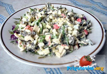 салат с морской капустой
